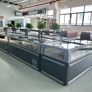 Réfrigérateur commercial de réfrigérateur de supermarché avec porte <span class=keywords><strong>en</strong></span> verre de l'île du refroidisseur de viande - Product Image 3