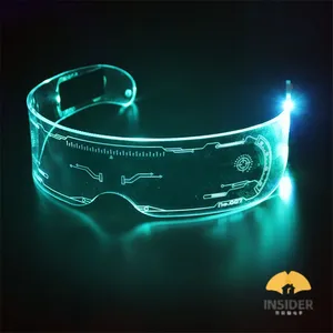 Moda professionale Cool Led Neon Light Up bright Glowing Rave Glasses