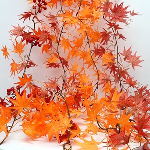 170Cm Thực Tế Trong Nhà Giáng Sinh Vườn Wedding Party Home Mùa Thu Trang Trí Chuỗi Nhân Tạo Maple Leaf Vòng Hoa Cây Cho - Product Image 1