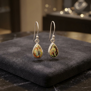 Natural Ethiopian Opal 925 Sterling <b>Silver</b> Cute Wedding Party Pear Brilliant Cut Drop <b>Earrings</b> Handmade Jewelry Wholesale - Product Image 2