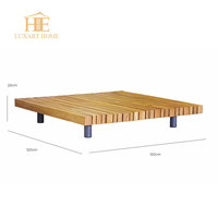 Ensemble de canapés en teck de luxe, canapé de jardin, villa, hôtel, canapé en bois résistant aux intempéries, canapé d'extérieur en forme de L