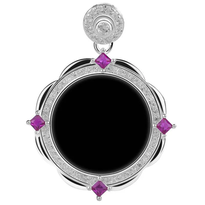 Bijoux en argent S925 avec jadeite naturelle imitation, jadeite de qualité glace creuse et pendentif en jadeite noire pour collier femme. - Product Image 5