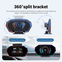 NUEVO F11 HUD OBD2 GPS Car Head up Display Medidor de inclinación Alarma DE SEGURIDAD Agua Temperatura del aceite Exceso de velocidad