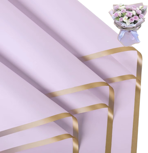 Feuilles d'emballage florales imperméables en BOPP pour fleurs fraîches, fournitures pour fleuristes, emballages cadeaux pour bouquets, mariages, anniversaires - Product Image 1