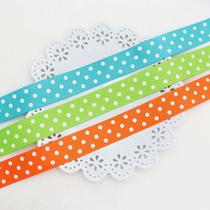 Ruban en velours côtelé de 2,5 cm avec bordure à petits pois, 100 % polyester, imprimé pailleté, simple face, pour nœuds faits main et emballages cadeaux DIY - Product Image 4