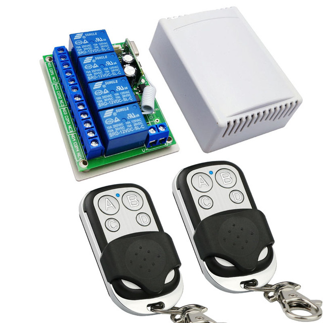 DC12V Remote Control Relay 433.92 Mhz Rf Transmitter And Receiver Module Remote Receiver Remote Control Switches Dc 12v 24v 36v