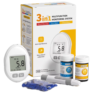 Fast Accurate 3 in 1 Multifunction Blood Glucose Uric Acid <strong>Cholesterol</strong> Monitor <strong>Home</strong> Care Digital Analyzer <strong>Kit</strong> - Product Image 1