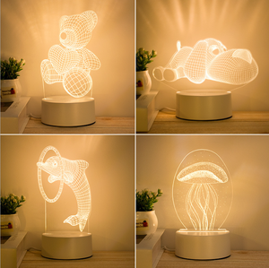 Veilleuse 3D créative et personnalisée, cadeau d'anniversaire, lampe de noël, décoration pour salle - Product Image 4