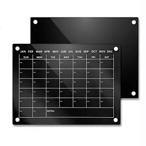 Black Magnetic Acrylic Monthly Calendar For Fridge Magnetic Acrylic Calendar For Home Refrigerator