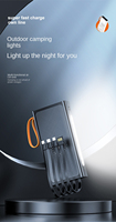 Banco de Energía Inalámbrico de 30000mAh con 4 Cables Integrados Tipo-C, Doble USB, Pantalla LED, Cargador Portátil de Li-Polímero para iPhone 12-16
