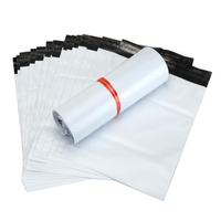 Enveloppes en polyéthylène pour l'expédition express, emballage de marchandises, sacs de colis pour coursier, pochettes postales autocollantes en plastique orange
