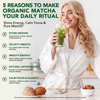 Poudre de Matcha de qualité alimentaire Lenm, antioxydants, énergie, clarté mentale, apaisement, soutien de la concentration, extrait de Matcha en poudre pour hommes et femmes