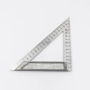 Régua de escala triangular de alumínio, régua quadrada profissional amplamente usada