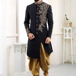 2021 Latest Trendy Elegant-Stylish Sherwani Dress for Indian/Pakistani Parties Weddings Zipper Fly <b>Pant</b> Closure Plus Size - Product Image 1