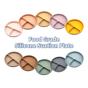 Plat en Silicone lavable au lave-vaisselle plaque d'aspiration divisée plaque d'alimentation en Silicone pour bébé - Product Image 2