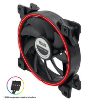 Xiao Yue S120 cercle de lumière LED double face grand ventilateur souple à flux d'air pour boîtier d'ordinateur 3PIN + connexion série de ports D 4PIN