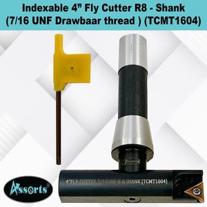 Assorts 4 In Indexable Fly Cutter R8 Shank Carbide Single Flute For Cnc <b>Machining</b> Center - Product Image 6