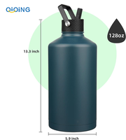 Botol Termos Vakum Dinding Tiga Lapis Mulut Lebar dari Baja Anti Karat dengan Pegangan Tali Paracord untuk Olahraga, Perjalanan, dan Kemah
