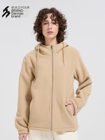 Sweat-shirt à capuche zippé pour homme avec logo personnalisé, col montant, doublure polaire 300G, style streetwear, coupe oversize, vente en gros