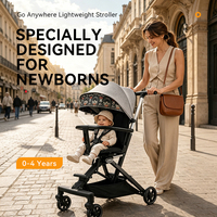 Poussette légère en aluminium OEM YOUBEI - Poussette de voyage compacte avec couleur personnalisée et pliage à une main pour bébé et tout-petit