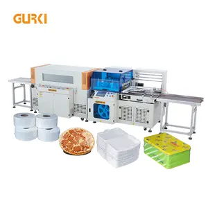 PE Film Automatic Box Book Pizza Film Packing Shrink Wrapping Machine For Carton Box