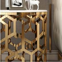 Nouvelles tables basses de style moderne avec plateau rond en marbre de luxe