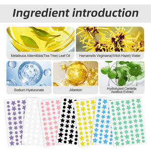 Commerce transfrontalier grande taille 60 pièces hydrocolloïde PE patchs contre l'acné en Stock Style étoile combinaison salicylique bouton <span class=keywords><strong>Patch</strong></span> - Product Image 2