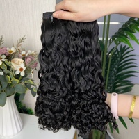 Extensiones de Cabello Románticas SDD, 100% Cabello Humano, Color Natural 1B