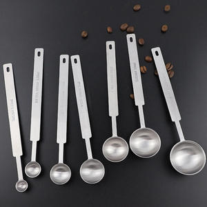 Cuillère à mesurer en métal personnalisée, cuillère à thé argentée, cuillère à mesurer avec échelles gravées pour le café et le lait en poudre - Product Image 6