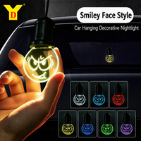 YD Autohangende Welkomstlamp LED USB 5V Oplaadbaar 7-kleuren Ademhalende Sfeerverlichting Nachtlampje Acryl Lamp