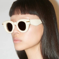 Twooo 0059 Vente en gros Lunettes de soleil rétro rondes à monture UV400 Lunettes de soleil de créateur pour femmes