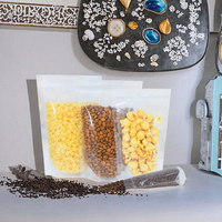 Sachet Doypack OEM transparent refermable en PET avec fermeture zip, imprimé en héliogravure mat et sérigraphié, pour aliments pour bébés, friandises, bonbons, snacks et épices
