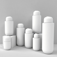 Bouteilles de lotion rondes à fond bombé avec pompe, personnalisables, 80 ml, 100 ml, 250 ml, 300 ml, 350 ml, 400 ml, 500 ml.