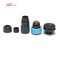 LLT Multi-pin 14pin Ip68 Étanche Basse Tension M19 Led Strip Push Panel Mount Connector