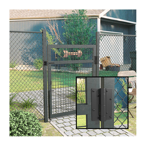 Charnière de portail en aluminium 5,7 po 3 mm à fermeture automatique avec 8 vis M4 SS401, quincaillerie noire pour portail en PVC ou en <span class=keywords><strong>bois</strong></span> - Product Image 4