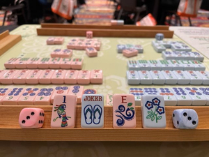 Ensemble de Mahjong Flo adapté aux voyages, commandes personnalisées acceptées, ensemble de Mahjong américain, tuiles de Mahjong en acrylique pour les fêtes - Product Image 1