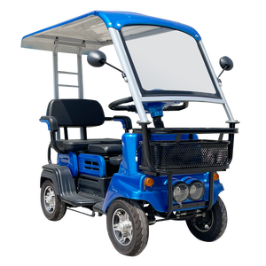 Nouveau modèle 2026 : Voiturette électrique 3 places à 4 roues 800W avec carrosserie ABS – Mini véhicule électrique et scooter de mobilité pour centres de villégiature, parcs et campus - Product Image 2