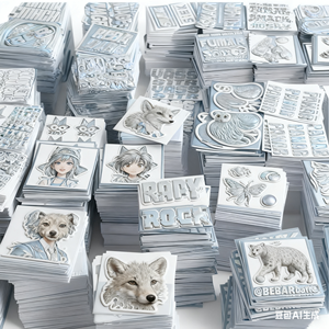 แผ่นสติกเกอร์เปลือกไข่ทำลายได้ตามต้องการแผ่นสติกเกอร์โลโก้ส่วนตัวสติกเกอร์ไวนิลกันน้ำกันยูวีสติกเกอร์ตกแต่ง - Product Image 5