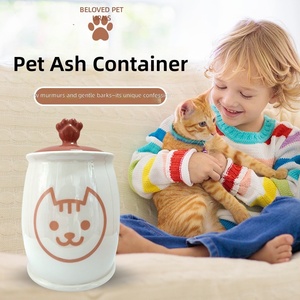 Urna para Mascotas, Recipiente de Cerámica para Cenizas de Gato, Caja Conmemorativa Hecha a Mano, Urna <span class=keywords><strong>Funeraria</strong></span> para Cremación - Product Image 3