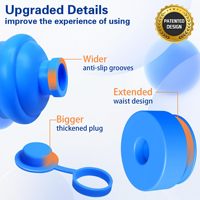 Vente en gros de couvercles de seau en silicone de 3 à 5 gallons, anti-fuite, remplacement de bouchon pour le camping, le pique-nique, le contenant d'eau