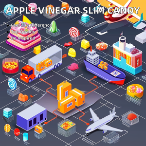 天然ヘルシーで栄養価の高いアップルサイダービネガーソフトキャンディーボトル解毒用スリミング活性化ミントハード - Product Image 6