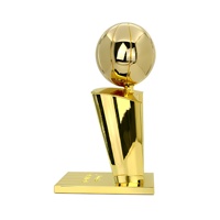 Trophée de basket-ball en métal NBA sur mesure, grand trophée doré Larry O'Brien pour la reconnaissance sportive des entreprises