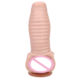 Morbido Silicone elastico pene anello per ingrandire prolungare per gli uomini coppie accessori manica di estensione anello manica del cazzo ingrandimento - Product Image 5