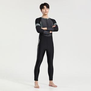 Maillot de <span class=keywords><strong>bain</strong></span> une pièce complet de <span class=keywords><strong>grande</strong></span> <span class=keywords><strong>taille</strong></span> pour <span class=keywords><strong>homme</strong></span> avec pantalon long Combinaison d'été sexy avec crème solaire à manches longues - Product Image 6