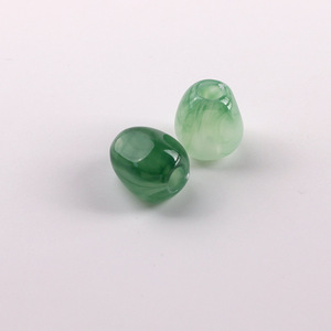 Perles en acrylique marbrées irrégulières à grand trou 14x13mm en gros pour bracelets DIY, chaînes de téléphone, accessoires de tissage de sacs RT0398 - Product Image 6