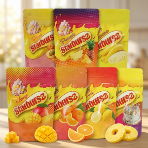 High Quality Custom Designed Mylar <b>Bags</b> Matte-Finish Resealable Plastic Stand Pouch Snack/Dried Fruit Gummy Stand-Up Zipper <b>Bag</b> - Product Image 1