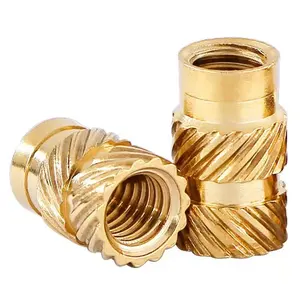 Brass furniture hardware nut suppliers m2 m3 m4 m5 m6 m8 custom brass threaded insert for plastic