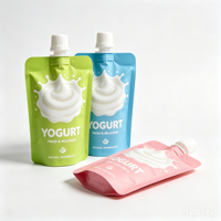 Op maat gemaakte gravure bedrukte logo's, vochtbestendig, milieuvriendelijk gelamineerd materiaal, geschikt voor babyvoeding, melk, yoghurt, wodka, sap en bier.