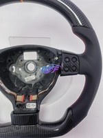 Volant sport en fibre de carbone compatible avec Volkswagen Golf 4 5 6 7 8 GTI R MK5 MK6 MK7 MK8 2017, mise à niveau du modèle ancien vers le nouveau modèle