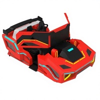 Simulateur de course VR à mouvement 4DOF, machine de jeu d'arcade de conduite automobile à 4 axes avec portes à ciseaux pour parc d'attractions